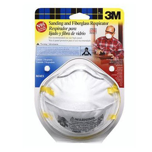 Máscara antipolvo cómoda, para lijar y fibra de vidrio