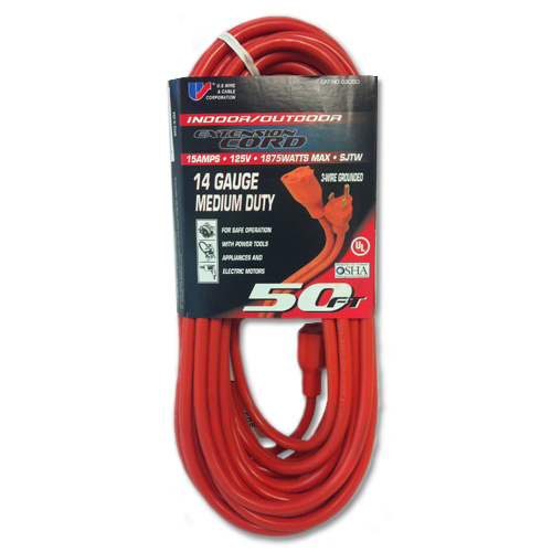50' 14/3 Extension Cord